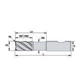 Solid Carbide End Mills • VariMill II • Series 5VNC • Square End • Neck • 5 Flute • Inch Weldon WP15PE - Big-tools Industrial Supply Tools for Metal Cutting
